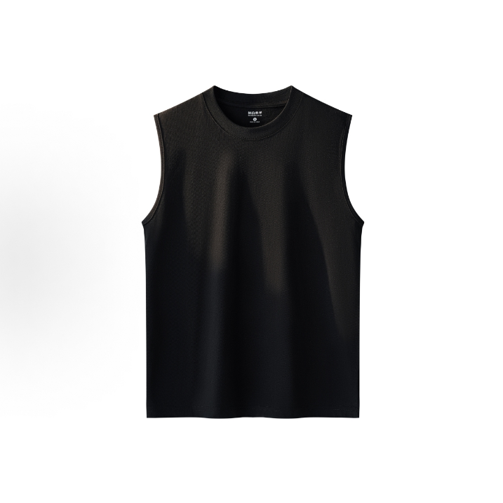 棉的美学 230g新疆纯棉纯色圆领极简设计基础款无袖休闲宽松内搭简约运动坎肩透气吸汗百搭背心 男女同款 白色